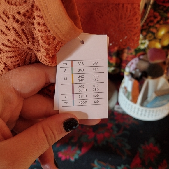 Lace bralette Rust Orange XXL - Picture 4 of 5